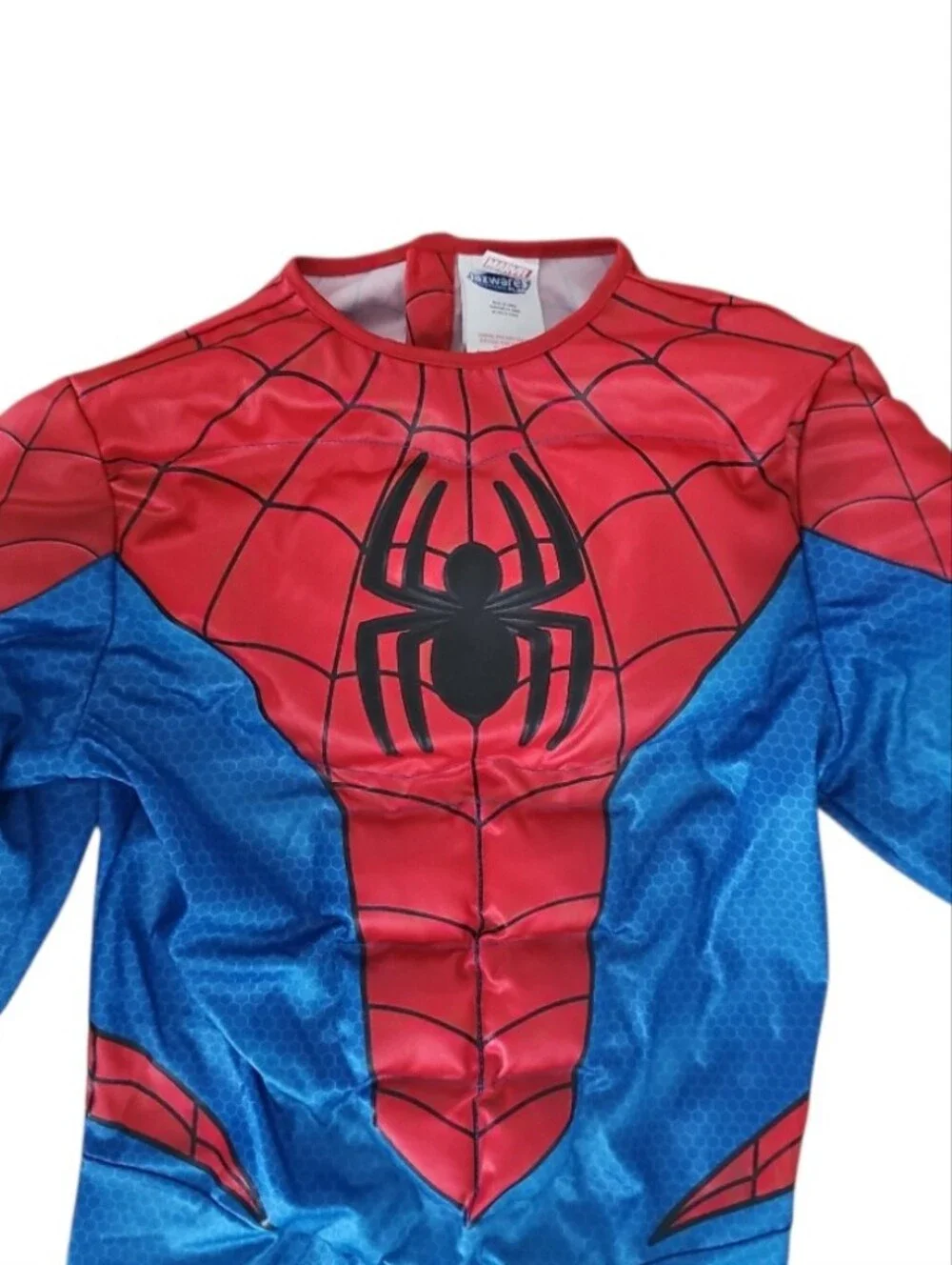 Marvel Spider-Man Deluxe Muscle Costume Kids Large10/12 Padded Halloween Cosplay